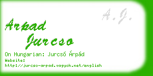 arpad jurcso business card